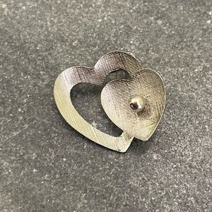 Vintage Sterling Silver Heart Brooch